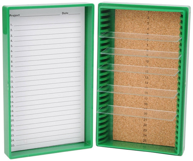 25-PLACE PREMIUM MICROSCOPE SLIDE BOXES