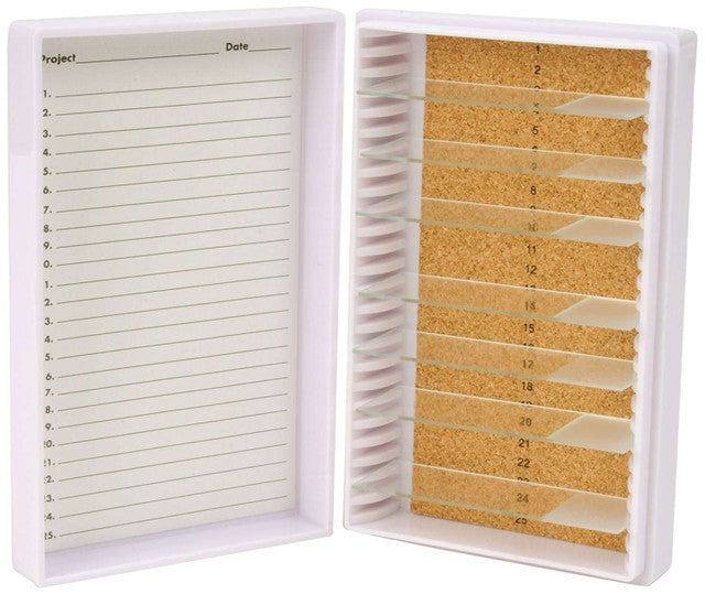 25-PLACE PREMIUM MICROSCOPE SLIDE BOXES