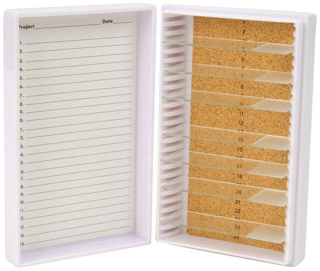 25-PLACE PREMIUM MICROSCOPE SLIDE BOXES