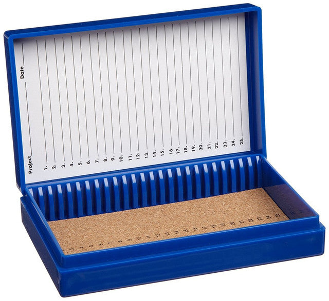 25-PLACE MICROSCOPE SLIDE BOX