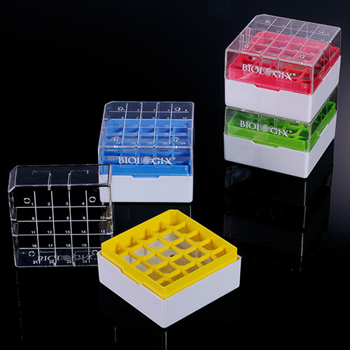 Biologix 90-9250-1 2 Inch 25 Well Polycarbonate Freezer Box (Dimensions: 75X75X52Mm) W