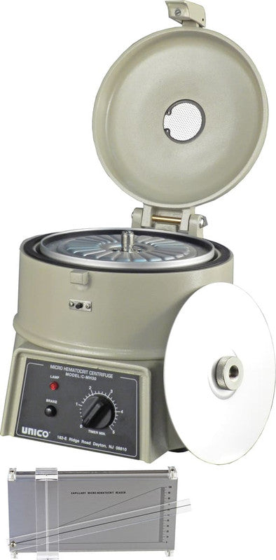 Unico CMH30 Micro-Hematocrit Centrifuge with Reader, 24 Places, 12,000 RPM, 110V