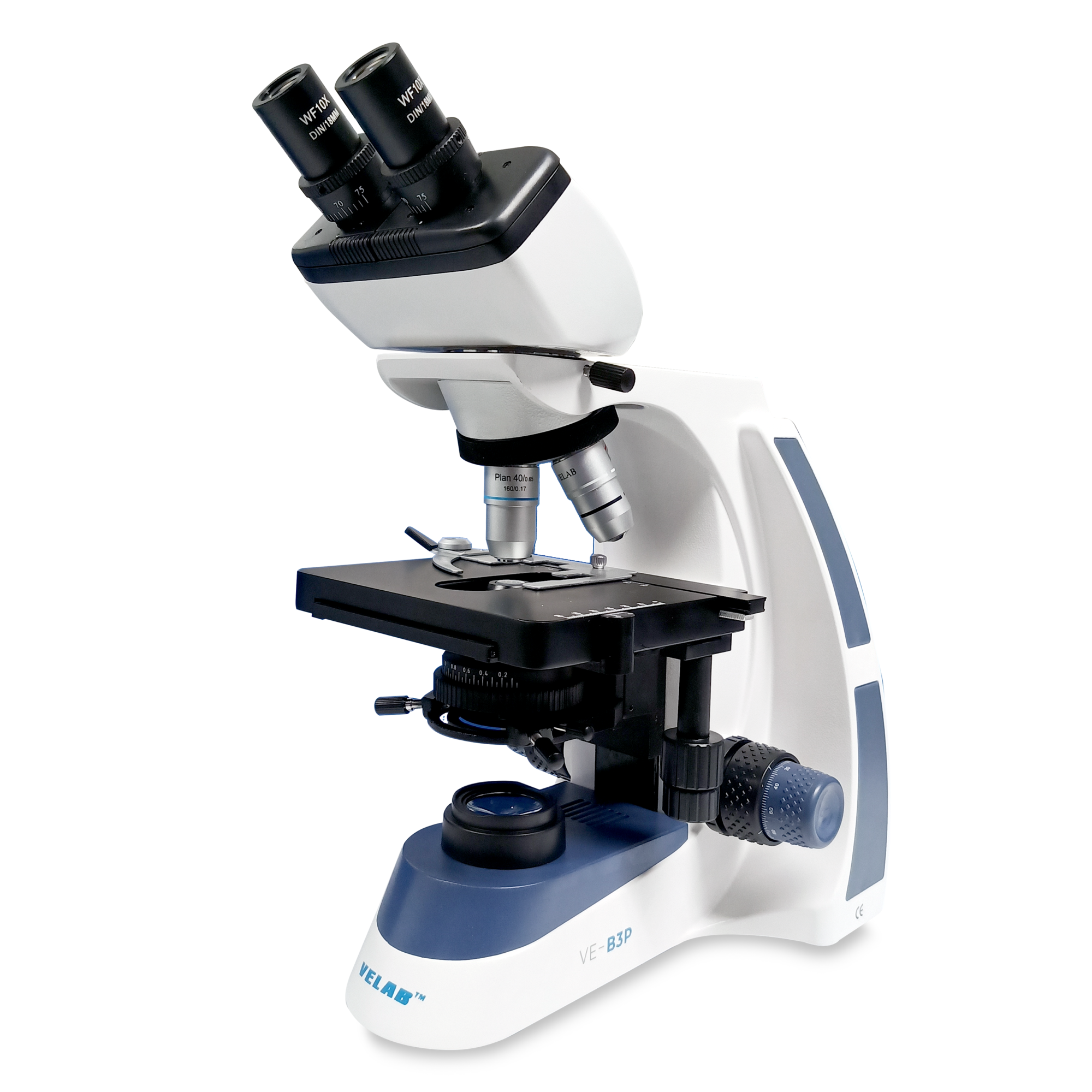 VE-B3 Binocular Microscope w/ Sliding Eyepieces and Quadruple Nose Piece (Basic)