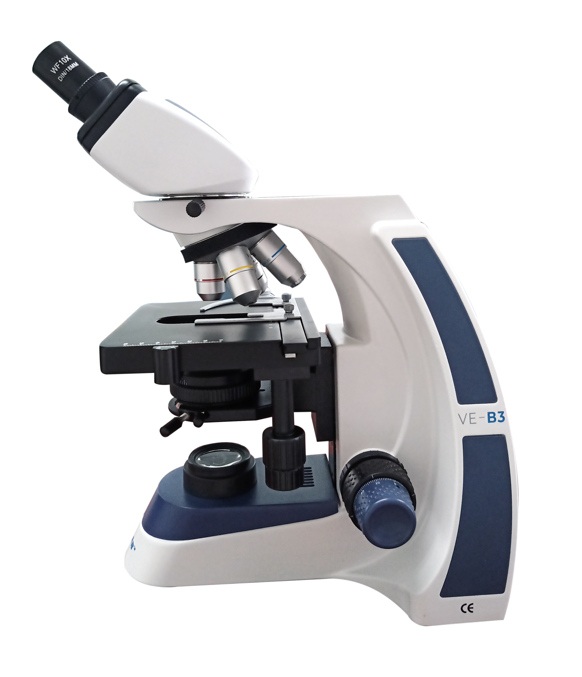 VE-B3 Binocular Microscope w/ Sliding Eyepieces and Quadruple Nose Piece (Basic)