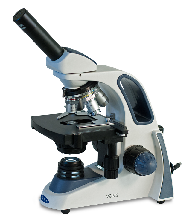 VE-M5 Biological Monocular Microscope w/ Quadruple Nose Piece (Intermediate)